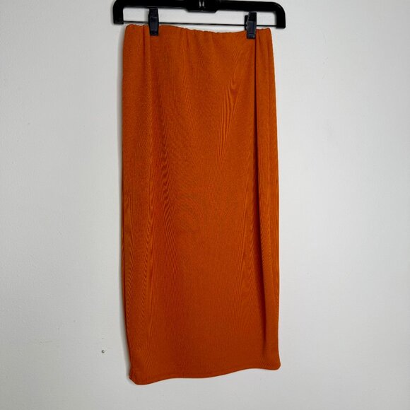 Privacy Please | Augusta Pencil Skirt in Orange - S - Picture 4 of 6